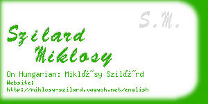 szilard miklosy business card